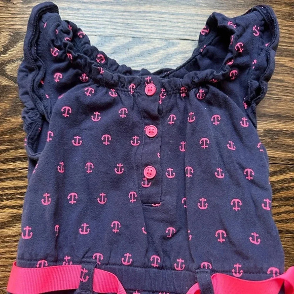 Carter's Girls Anchor Nautical Dress Blue Cotton Dress Size 2T Summer Dress - Picture 3 of 3